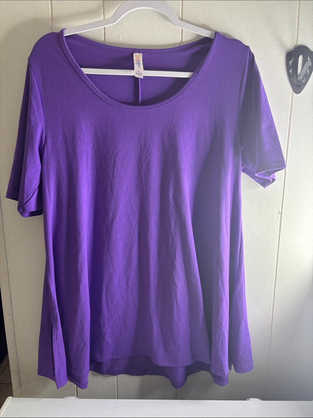 464 - Purple Women's Scoop Neck Short Sleeve Top